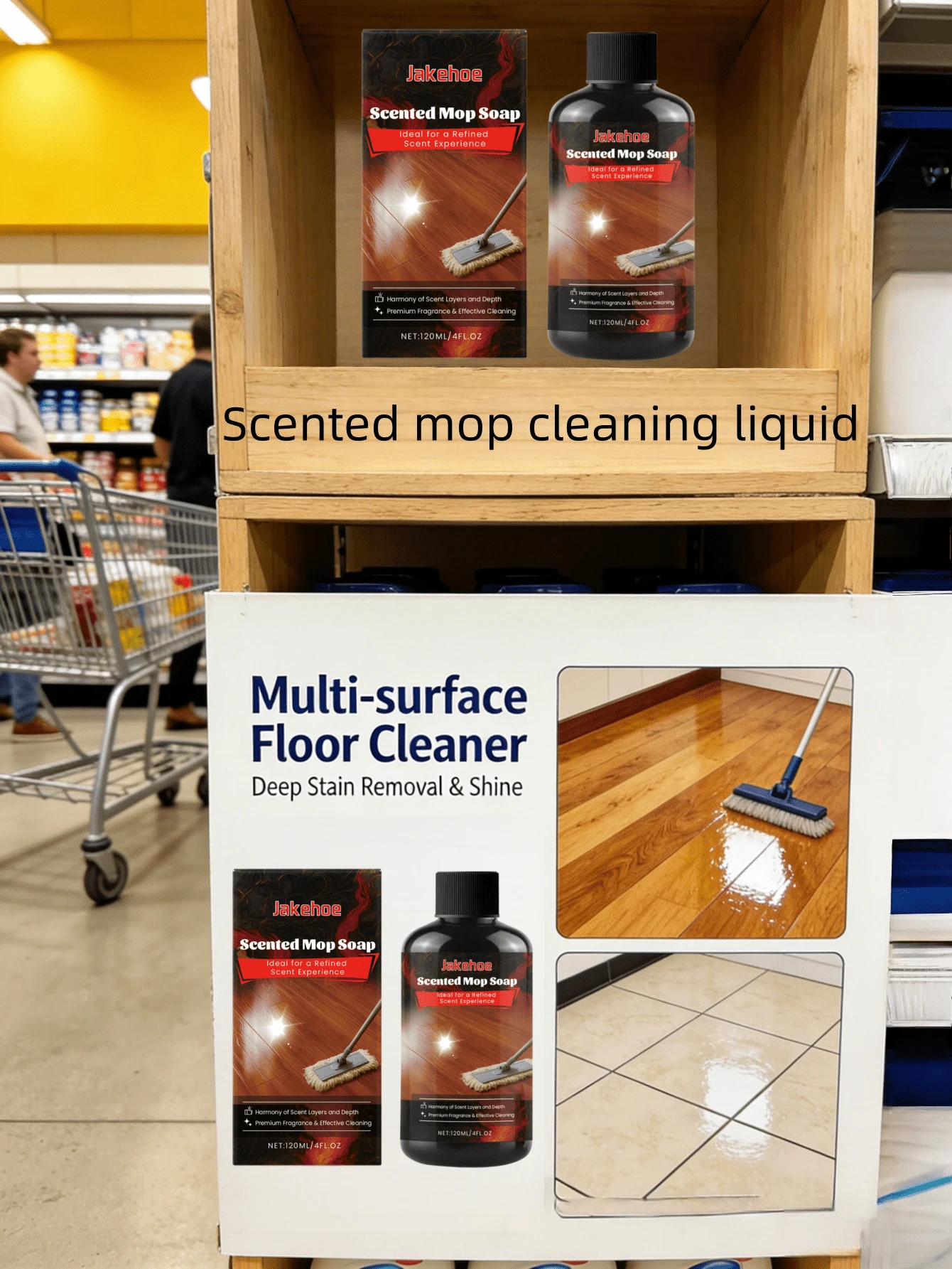 jakehoe Fragrant Mop Cleaning Liquid, Multi-Surface Floor Cleaner For Removing Stains And Restoring Shine On Hardwood, Tile And Other Floors. Easy To Use: Mix Appropriate Amount Of Cleaner And Water In A Mop Bucket. Mop Floors Evenly And Allow To Air Dry. Maintains The Original Glossy Finish Of The Floor. - 液體 - 查看 1