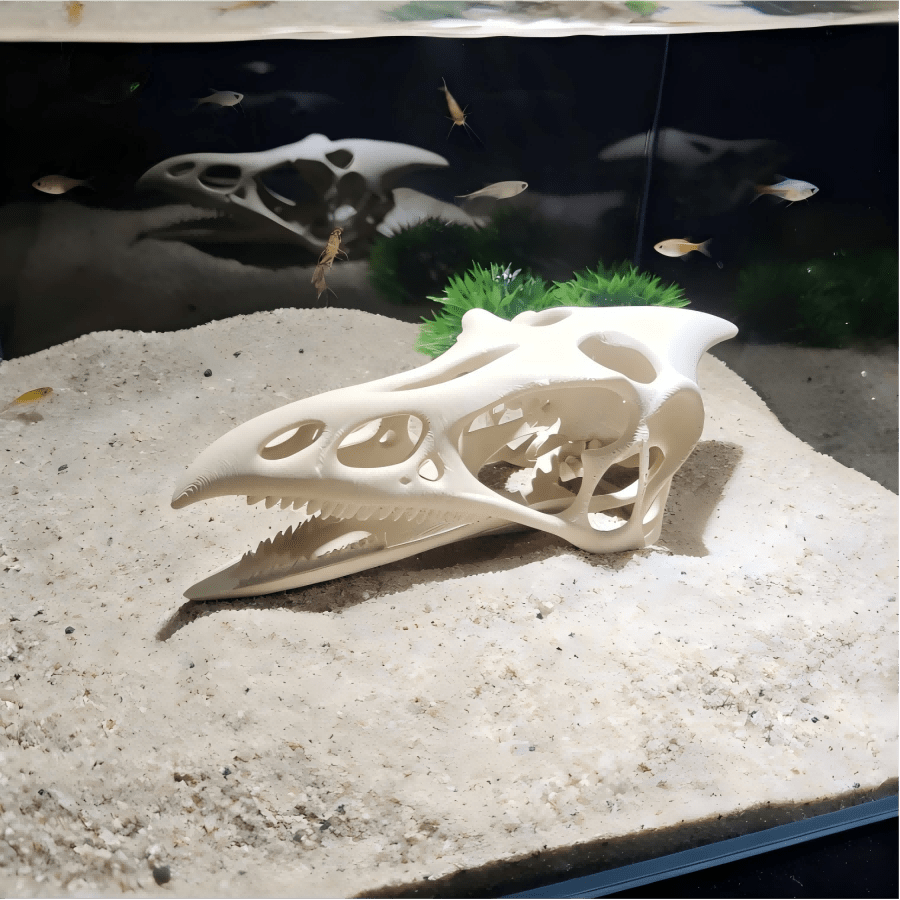3D Dinosaur Skull Aquarium Decor, Fish Hiding Cave, Reptile Habitat Decoration, Realistic Skull Suitable For Fish Tank And Aquatic Plant Landscape