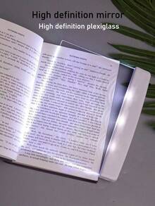 1pc Eye-Protecting Reading Light, LED Flat Reading Lamp, Multi-Function Student Study Non-Glare Reading Light, High Definition Bright Drawing Board, No Flicker More Eye-Friendly, Bedside Bedroom Glasses, Night Reading Light, Small Area Illumination, Won't Affect Others (3 Batteries Needed, Not Included) - Battery-free Model - View 3