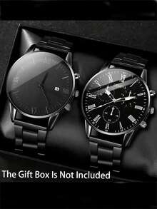 Men's Steel Band Exquisite Quartz Watch, Business Style High-End Feeling Men's Watch - one-size - View 6