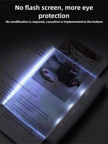 1pc Eye-Protecting Reading Light, LED Flat Reading Lamp, Multi-Function Student Study Non-Glare Reading Light, High Definition Bright Drawing Board, No Flicker More Eye-Friendly, Bedside Bedroom Glasses, Night Reading Light, Small Area Illumination, Won't Affect Others (3 Batteries Needed, Not Included) - Battery-free Model - View 6