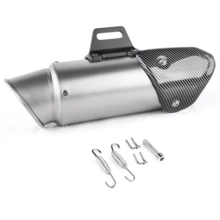 Modificación de la Sección de cola general de la tapa de cola de fibra de carbono con oreja colgante en la boca inclinada de titanio del tubo de escape de la motocicleta (calibre 51 mm) - A - Ver 2