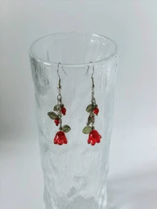 一对时尚优雅的马蹄莲设计简约女士日常Y2K风格理想礼物耳环 - 耳環 - 查看 3