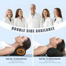 Heated Neck Massager Pillow With Remote Control – Cervical Neck & Shoulder Massage Cushion, 3 Modes & 3 Heat Levels, Ergonomic Neck Support Relaxation Pillow, Portable For Home Office Travel - Black - View 4