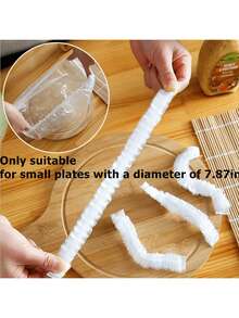 100/50pcs Disposable Food Wrap, One-Time Use Plastic Cling Film For Fridge, Leftover Rice, Fruit, Food Sealing Cover, Odor-Proof, Leak-Proof, Dust-Proof Refrigerator Wrap, Kitchen Accessories, Suitable For Plates Under 7.87 Inches In Diameter - View 4