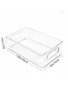 6-Piece Plastic Fruit And Vegetable Storage Box Set, Refrigerator Storage Box, Stackable, Food Storage Box, Suitable For Fruits, Vegetables, Food, Beverages, Grains, Etc., Transparent Cabinets, Refrigerators, And Storage Rooms For Classified Storage. - 查看 4