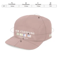 Premium Unisex Adjustable 5-Panel Embroidered Flat Brim Baseball Cap - Burgundy - View 7