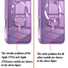 1个Hadaasi深紫色亮面电镀磁吸镜头保护壳，兼容 17、17 Pro、17 Pro Max、17 Air、11、12、13、14、15、16 Pro、Pro Max，Galaxy A54、S22、S23、S24、S25 Ultra、A54、A55、A16、S20P、S20U、Note10、Note20U、A36、A35、A34、S26、A25、A24、A15、A14、A06、A05、A05S，支持无线充电 - 深紫色 - 查看 12