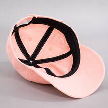 Unisex Cap With Motivational Phrase "Good Life, Breeze And Peace" Curved Brim Adjustable Hat Basic Vintage Style Classic Casual Everyday Premium Fabric For Outings, Sun, Heat, And Holidays - 珊瑚橙 - 查看 2