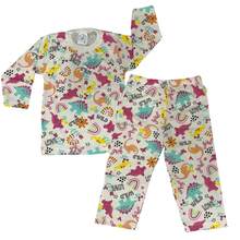 Pijama Manga Longa Menina 100% Algodão Confortável Estampado 1 ao 16 anos - Multicolorido - Visão 7
