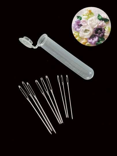 9pcs Big Eye Needles, Sewing Needles, Embroidery Needles, Suitable For Handmade Embroidery, Fur, Leather
