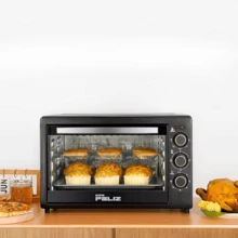 Don Feliz 22L 1500W Electric Countertop Oven, Adjustable Temperature 100–250 °C, 60 Min Timer, Toaster Oven With Tray, Grill And Stainless Steel Body In Black And Green - Phích cắm loại EU E (220-240V) - Xem 9