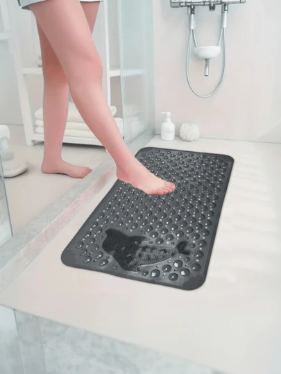 1 tấm thảm chống trượt bằng PVC hình cá heo có lỗ thoát nước và giác hút chắc chắn, thích hợp cho phòng tắm, vòi sen, bồn tắm, nhà vệ sinh, khách sạn, dễ dàng vệ sinh và có thể giặt máy, lý tưởng cho mùa xuân/hè.