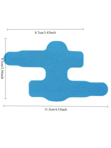 4pcs-Pack Pre-Cut Dual-Strap Asymmetric Finger Wraps | Elastic Support For, Comfortable Muscle Effort Patches, Pre-Curved Finger Wrapping, Lightweight Support, Breathable Polyester Fiber - View 7
