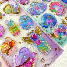 Moe Moe Fragrant Shaker Stickers: Cute Dessert & Ice Cream Design With Holographic Sequins, 3D Puffy Adhesive Stickers For Scrapbooking & Kids DIY Decoration - 3D Stickers 84 - View 6
