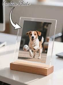 Marco de fotos acrílico 2D personalizable, marco de fotos de compromiso personalizado, regalo perfecto para recién casados, compromiso o familia/amigos - Multicolor - Ver 2