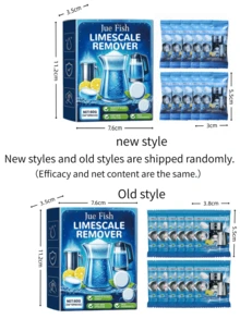 JUE FISH Limescale Cleaning Effervescent Tablets, Quickly Dissolve Stubborn Limescale, Easily Remove Difficult-To-Clean Limescale Stains In Kitchen, Bathroom, And More - Solid State - View 10