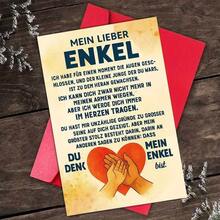 一张来自祖父母的温馨贺卡，非常适合在生日、周年纪念日或家庭聚会等特殊场合表达爱意和自豪。附赠信封。 - 多色 - 查看 8