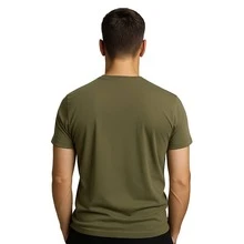 Men's T-Shirt, 100% Cotton, 30.1 Premium Yarn, Various Colors, Printed - 綠色 - 查看 3