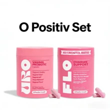 Wet & Wild Bundle -O Positiv  URO Women's Probiotic Capsules And FLO Ovarian Health Suppor-T Capsules Hormone Balance For Women, Supplement With DIM, Myo & D-Chiro Inositol, Folic Acid - Supports Healthy Ovulation, Cycle Regularity[Free Shipping ] - URO&FLO-SET - 查看 12