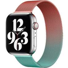 1条男女通用金属表带，兼容 Ultra 2 Series 11 10 SE 9 8 7 Ultra 6 5 4 3 2 1，尺寸：49mm 46mm 45mm 44mm 42mm 41mm 40mm 38mm。优雅的磁扣设计，透气可调节，不锈钢网状表带，智能手表表带，金属腕带，手链式表带，是节日和生日的理想礼物。 - 常規款 - 查看 46