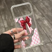 Pensamientos Rosas DulcesSet with diamonds, suitable for  16, 17 Pro Max, 16, 15 Pro, 14 Plus, 13, 12 Pro, 11 Pro Max, X, XS Max, suitable for all, and the perfect gift for friends and family during Christmas, Halloween and other holidays. - transparente - Ver 4