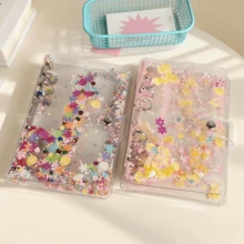 A6 Transparent Colorful Oyster Shell Double Snap Binder, Minimalist 6-Ring Loose Leaf Notebook Cover, Binder, Sticker Album, Idol Cards, Stickers, Planner, Can Store Beautiful Photos, Budget Planner, Can Be Used As Photo Album, Money Saver, Stationery, Notebook, Sticker Book, Loose Leaf Book, Sticker Notebook, Refill, Pocket Book, Seal Book, Office Supplies, School Supplies, Back To School - Colored Oyster Binder - View 5