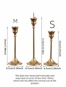 金属烛台套装，桌面婚礼主题烛台，适用于圣诞节、万圣节、复活节、感恩节、家居和酒店装饰 - 油性饰面（不含蜡烛） 家居装饰、桌面装饰、女友礼物/冬季礼物、感恩节、圣诞节、万圣节、休闲派对用品 - 金燭台 - 查看 19