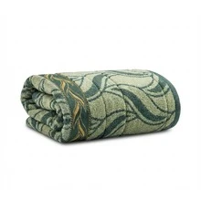 Large Soft Cotton Bath Towel With Luxury Print, 70*1.40 Cm - 圖案 3 – 綠色 - 查看 1
