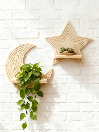 1 Piece Of Butterfly-Shaped Bohemian-Style Wall Hanging Stand, Wooden Wall-Mounted Storage Rack For Scented Candles, Multi-Functional Shelf, Suitable For Bathrooms, Bedrooms, Kitchens, Living Rooms, Laundry Rooms