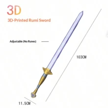2026新款3D打印可折叠伸缩卢米娜剑COS道具减压玩具。生日礼物、圣诞礼物、情人节礼物、节日礼物，完美礼物 - 彩色 - 查看 9