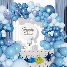 Kit Of 145 Blue  Macaron Balloons For Children's Parties - Easy DIY Assembly M1011-BLUE - A - 查看 2