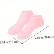 1 pereche de șosete hidratante din silicon pentru picioare uscate și crăpate, șosete hidratante, șosete hidratante antiderapante cu călcâi, șosete exfoliante hidratante din silicon, îngroșate, noi, îmbunătățite, șosete hidratante cu gel SPA, îngrijirea picioarelor după pedichiură, potrivite pentru picioare feminine uscate și crăpate, șosete ultra-elastice pentru îngrijirea picioarelor, ajută la înmuierea picioarelor, un cadou minunat pentru Ziua Mamei, Crăciun sau Ramadan - multicolor - Vizualizare 12