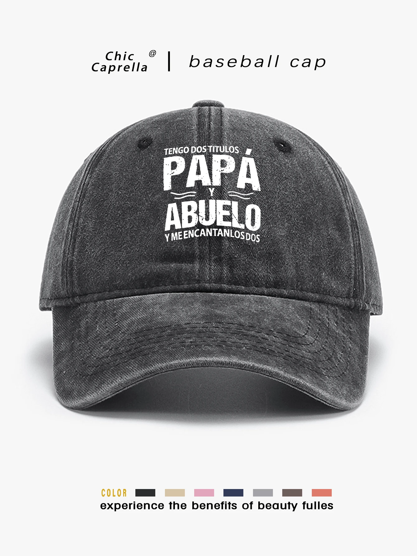 复古水洗帽，男女皆宜，四季皆可佩戴，春夏秋冬皆宜，可调节帽带，适合情人节、婚礼、圣诞节、开学季、父亲节、户外运动、旅行、防晒等场合，是送给男士和女士的必备礼物。小众可定制卡车帽，有黑色、粉色、紫色、黄色可选，休闲帽饰。