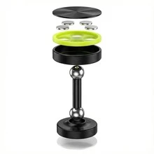 Giá đỡ điện thoại từ tính cho ô tô, vòng phát sáng màu xanh lá cây huỳnh quang, xoay 360°, bề mặt chống trượt, giá đỡ định vị dán trên bảng điều khiển. - A - Xem 9