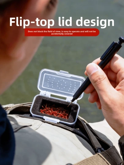 صندوق الدودة الحمراء، صندوق الطعم المعلق على الخصر، صندوق طعم السمك متعدد الوظائف المحمول، صندوق دودة الأرض التقليدي المتنفس والحافظ للطراوة