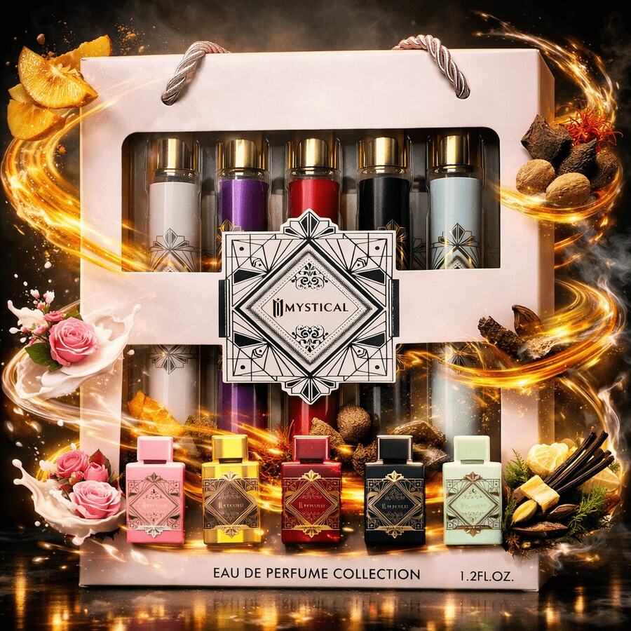 Badee Al Oud Perfume Gift Set 5x35ml – Luxury Eau De Parfum Collection – Elegant Gift Idea For Women & Men - Multi Scents - View 1