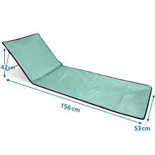 Kynley Ghế nằm tắm nắng gấp gọn Benidorm, kích thước 156x53x42cm, có 2 màu khác nhau, kèm túi đựng gấp gọn, lý tưởng cho kỳ nghỉ, bãi biển và mùa hè. - Màu xanh lá - Xem 3