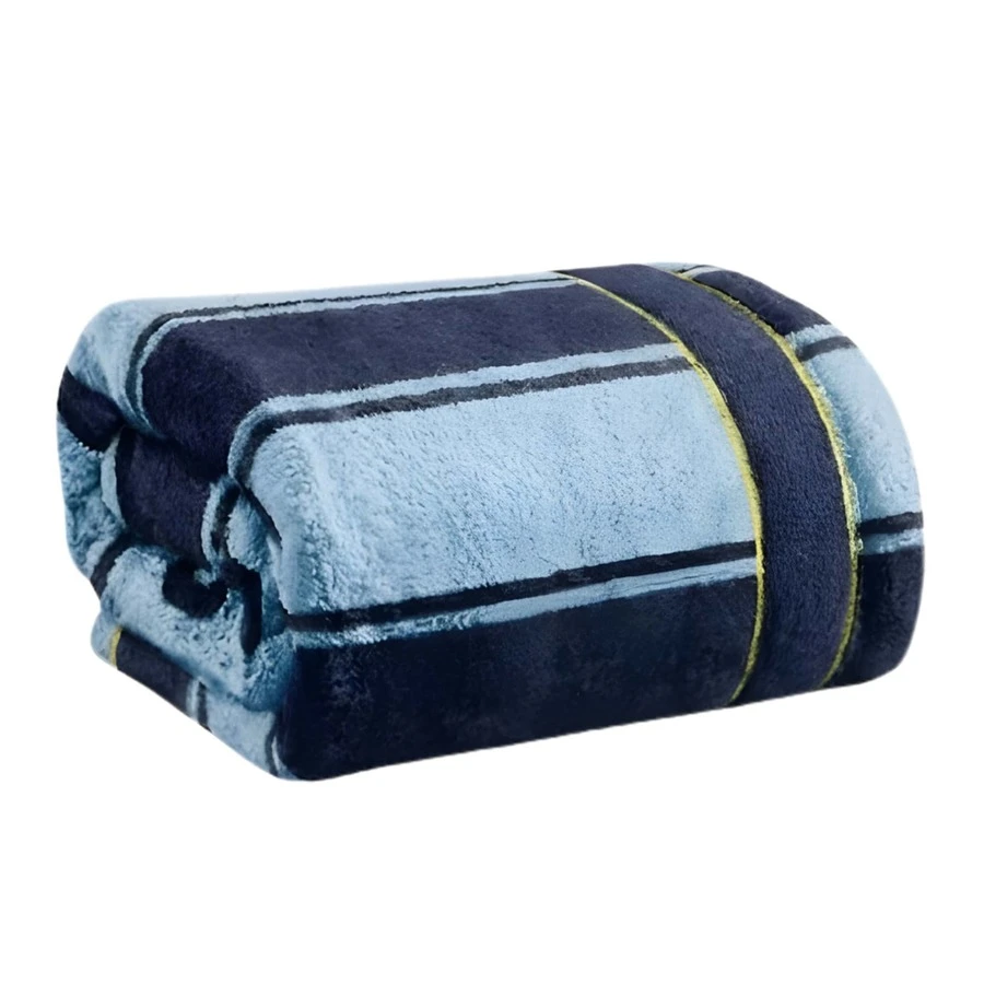 Large Soft Cotton Bath Towel With Luxury Print, 70*1.40 Cm - 圖案 2 - 海軍藍 - 查看 1