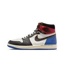 Nike Jordan × Union x  Air Jordan 1 High OG 柔軟舒適 高筒 復古籃球鞋 男女同款 黑白藍 - 黑白紅藍 - 查看 12