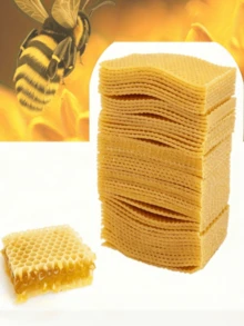 10pcs/20pcs Natural Beeswax Sheets, Honey Honeycomb Wax Sheets, Beekeeping Wax Foundation, Beeswax Sheets For Candle Making - Yellow - View 13