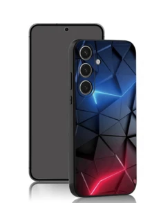 1个时尚创意光束技术防摔防滑黑色手机壳，兼容三星Galaxy A04e/A05s/A13/A14/A15/A34/A35/A50/A52/A53/A54/S21/S22/S23/S24/S25/S25 Ultra，国际版，非国内版 - 黑色 - 查看 2