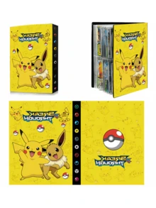 Pokemon Pikachu Card Album, Pocket Monster Pet Collector's Album Holds 120 Cards - Multicolor - View 6
