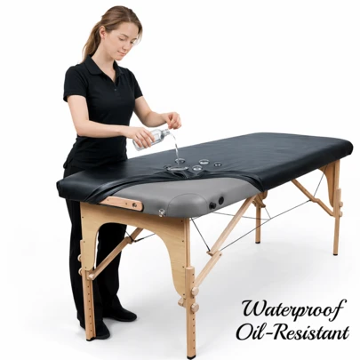 Waterproof Reusable Massage Table Cover, Stain-Resistant & Easy To Clean, Removable Fitted Protective Pad, Suitable For Massage Tables, Salons, Durable & Comfortable Design For Tables Up To 34 Inches Wide