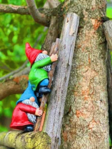 Resin Dwarf Statue With Ladder, Funny Climbing Dwarf Sculpture, Outdoor Decor For Yard, Lawn, Porch, Also A Great Mother's Day Gift - E - View 4