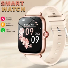 全新热销 1.83 英寸全屏触控智能手表，男女皆宜，具有无线通话功能、计步器、卡路里、多种运动模式、通知、远程摄像头、音乐控制和健身追踪功能，支持 Android 和 iOS 无线连接，是圣诞节、万圣节的绝佳礼物 - 彩色 - 查看 4