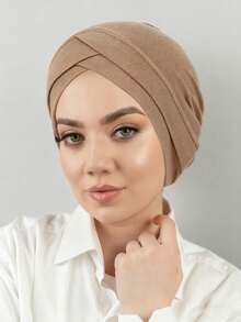1pc Women's Breathable Soft Religious Headscarf - - Crossed Front Fit Hijab Suitable For Daily Wear, Travel & Religious Practices - Color - View 22