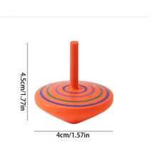 20个经典木制彩虹旋转陀螺，桌面减压玩具，派对礼品 - 彩色 - 查看 6