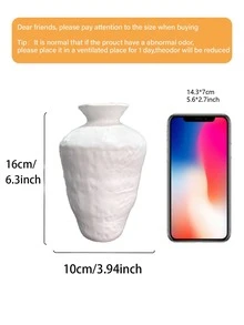 1个极简主义白色纹理树脂花瓶，这套两个造型别致的花瓶非常适合插放干花或简约花卉，适用于客厅、餐桌或置物架。完美为中性色调的家居装饰增添一丝宁静现代的气息，也适用于房间装饰、生日装饰、厨房、婚礼、卧室、客厅、礼品、派对装饰、秋季装饰和花园装饰。 - 彩色 - 查看 11