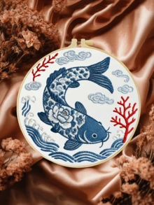 刺繡套件 20x20cm/7.9in 森林綠龍圖案 手作DIY 成人與初學者適用 包含布料、說明書、繡框、針與線 適合送給朋友或家人的節日禮物 居家或辦公室藝術裝飾 - A - 查看 13